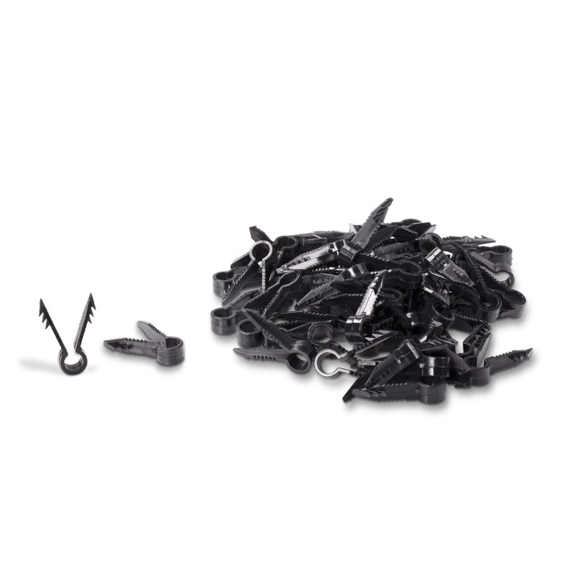 THE CIMPLE CO Stucco and Drywall Cable Clips for Coaxial and Similar Cables - Push-in Masonry Anchors - RG59, RG6, Ethernet, and Similar - Cable Clips, Pack of 100 - Black - Image 2